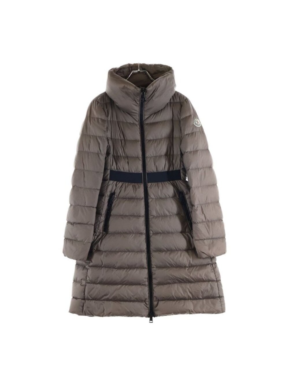 Moncler Tarhue Down Coat Long Beige Nylon